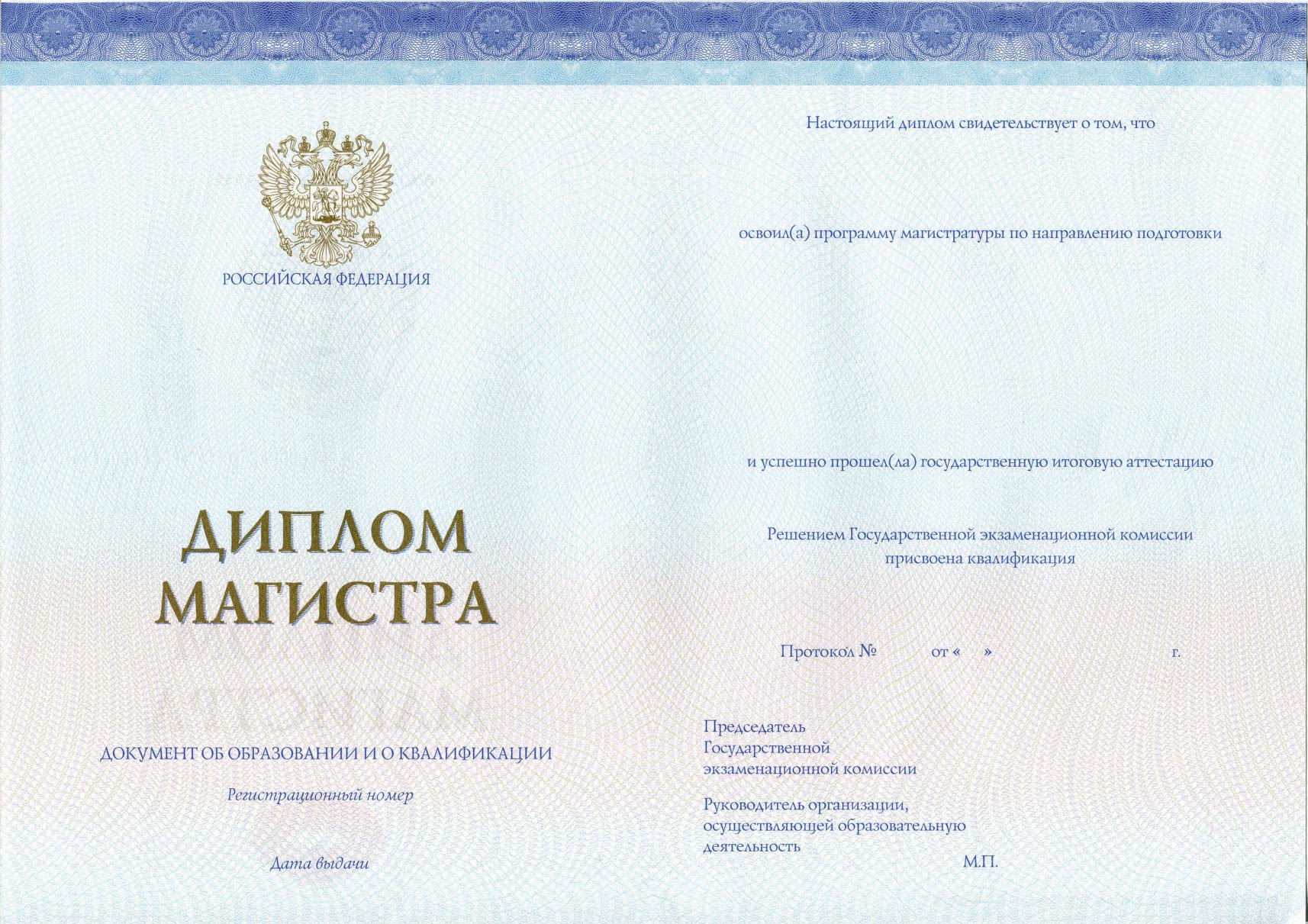 Спецбланк магистра