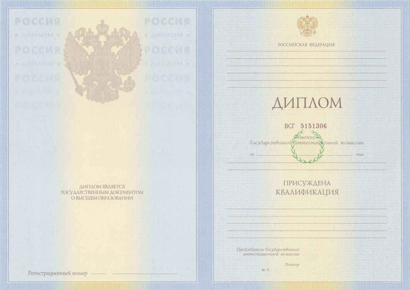 Высшее образование с 2009 по 2011 годы