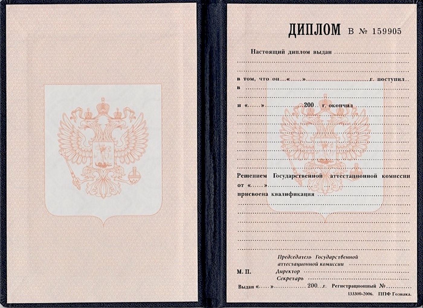 Диплом ПТУ с 2007 по 2008 годы