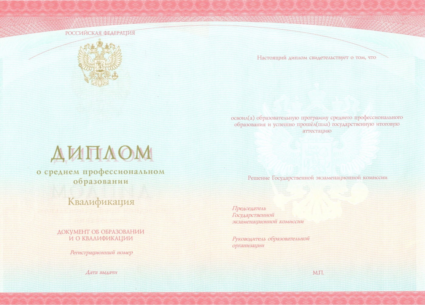 Среднее образование с отличием с 2014 по 2026 годы